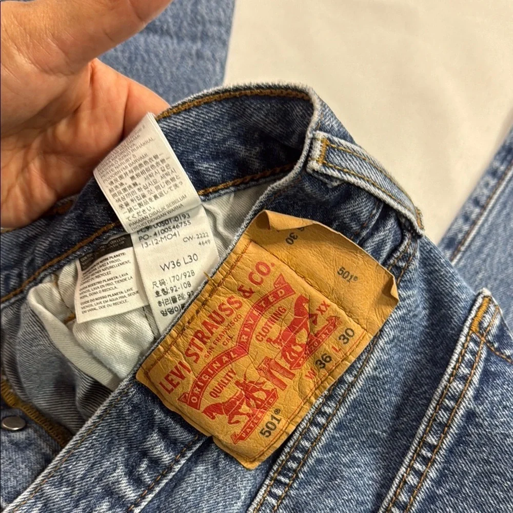 Levi's 501 Deep Blue Straight Jeans